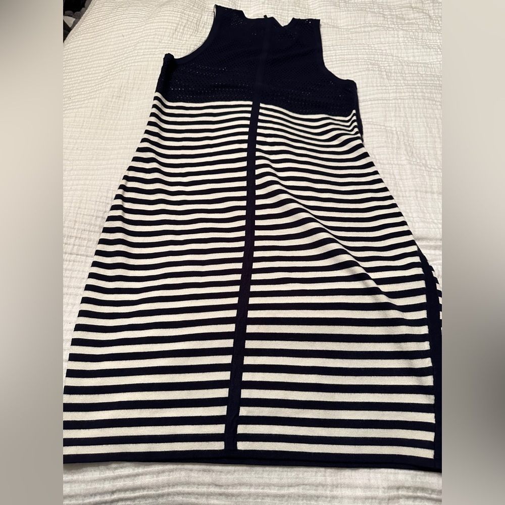 Rag & Bone Giselle Mesh Insert Striped Dress - Size M - Picture 6 of 12